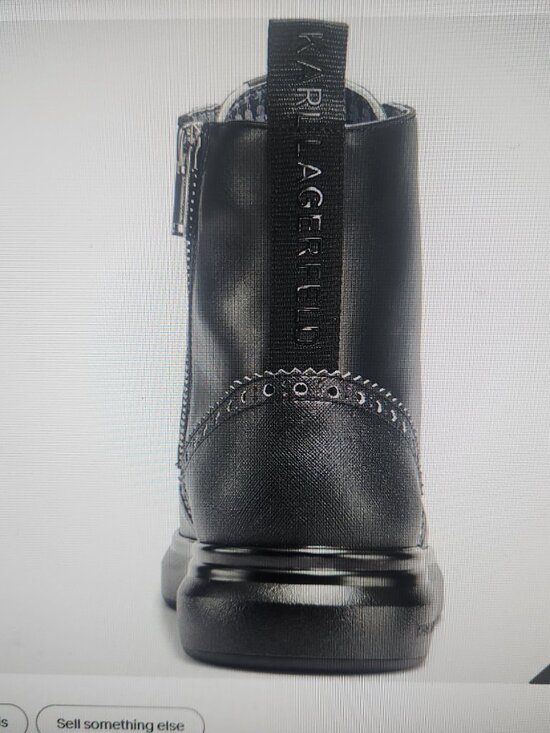 Karl Lagerfeld Paris LFS3008 Men\'s Leather Combat Boots. NIB. Size 11 main image 9
